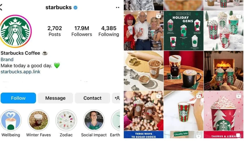 Starbucks Instagram handle
